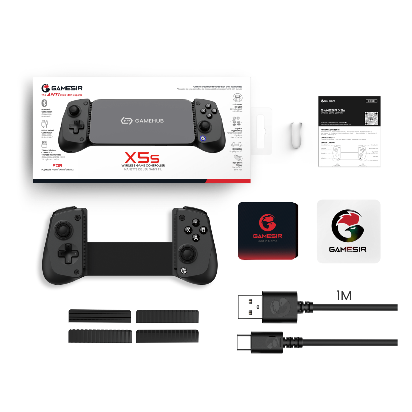 GameSir X5s – Manette mobile sans fil tri-mode