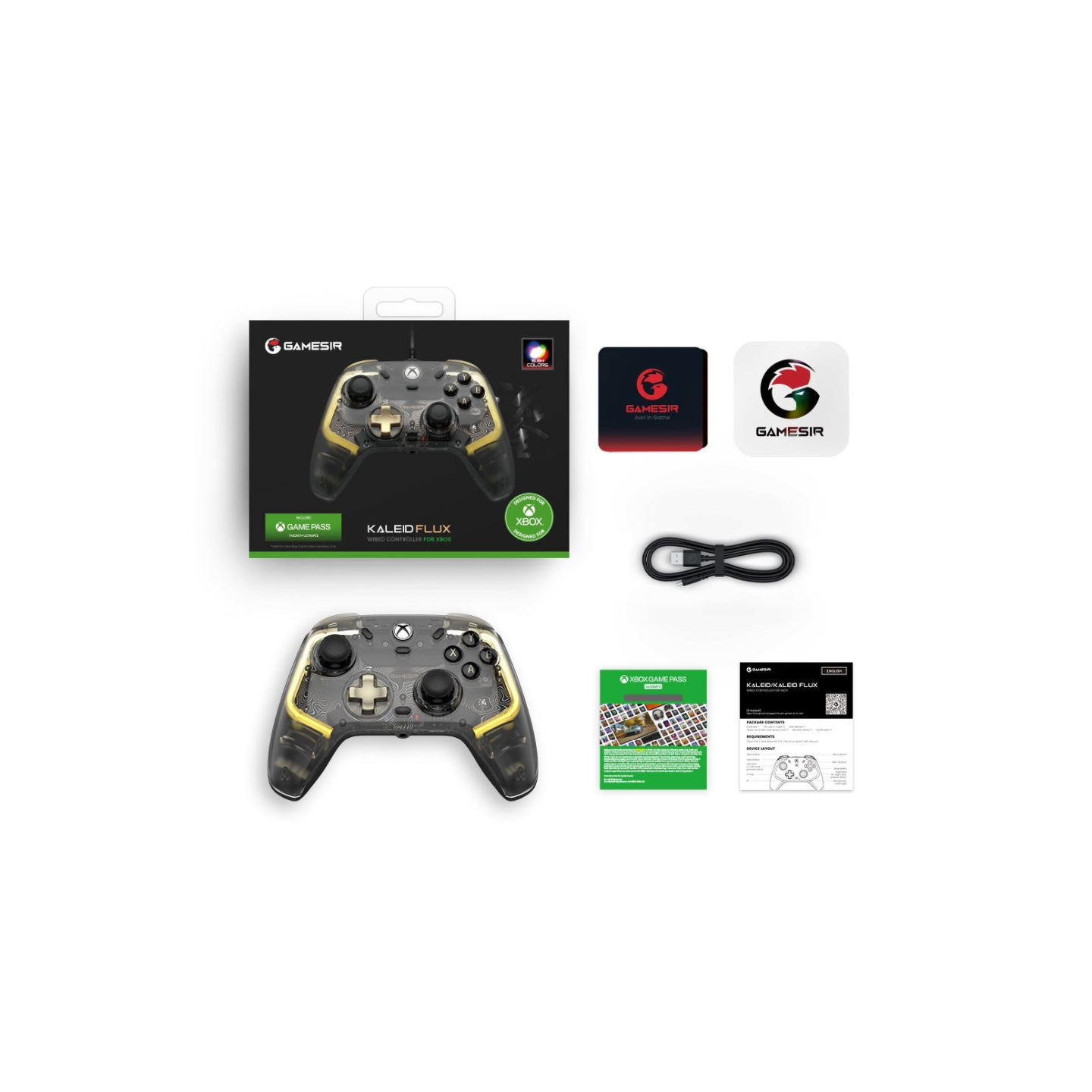GameSir Kaleid Flux – Manette filaire Xbox lumineuse